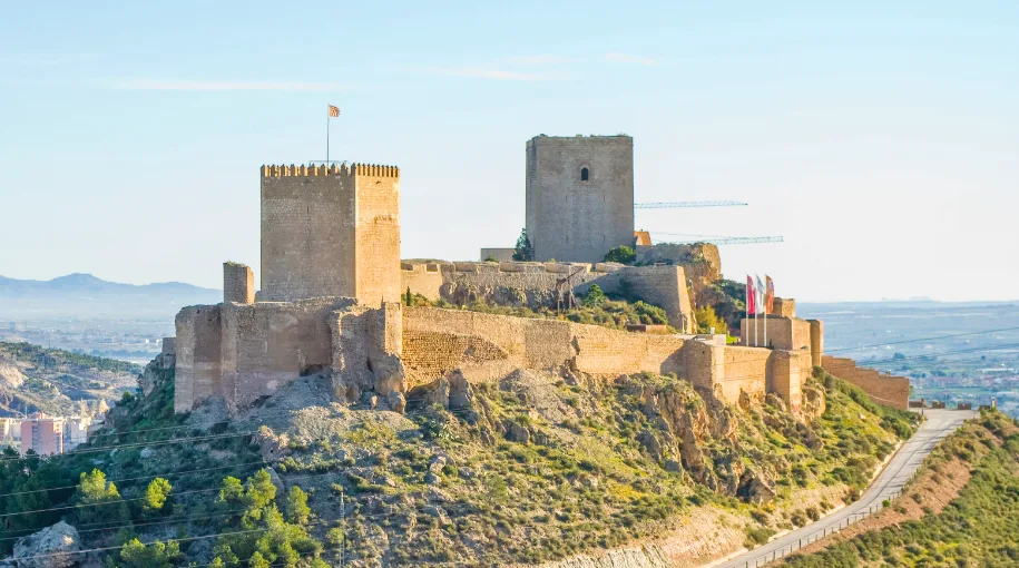Fortaleza del Sol Castle crowning the city of Lorca, an iconic landmark of the municipality where Inteclia works with SMEs across the Alto Guadalentín