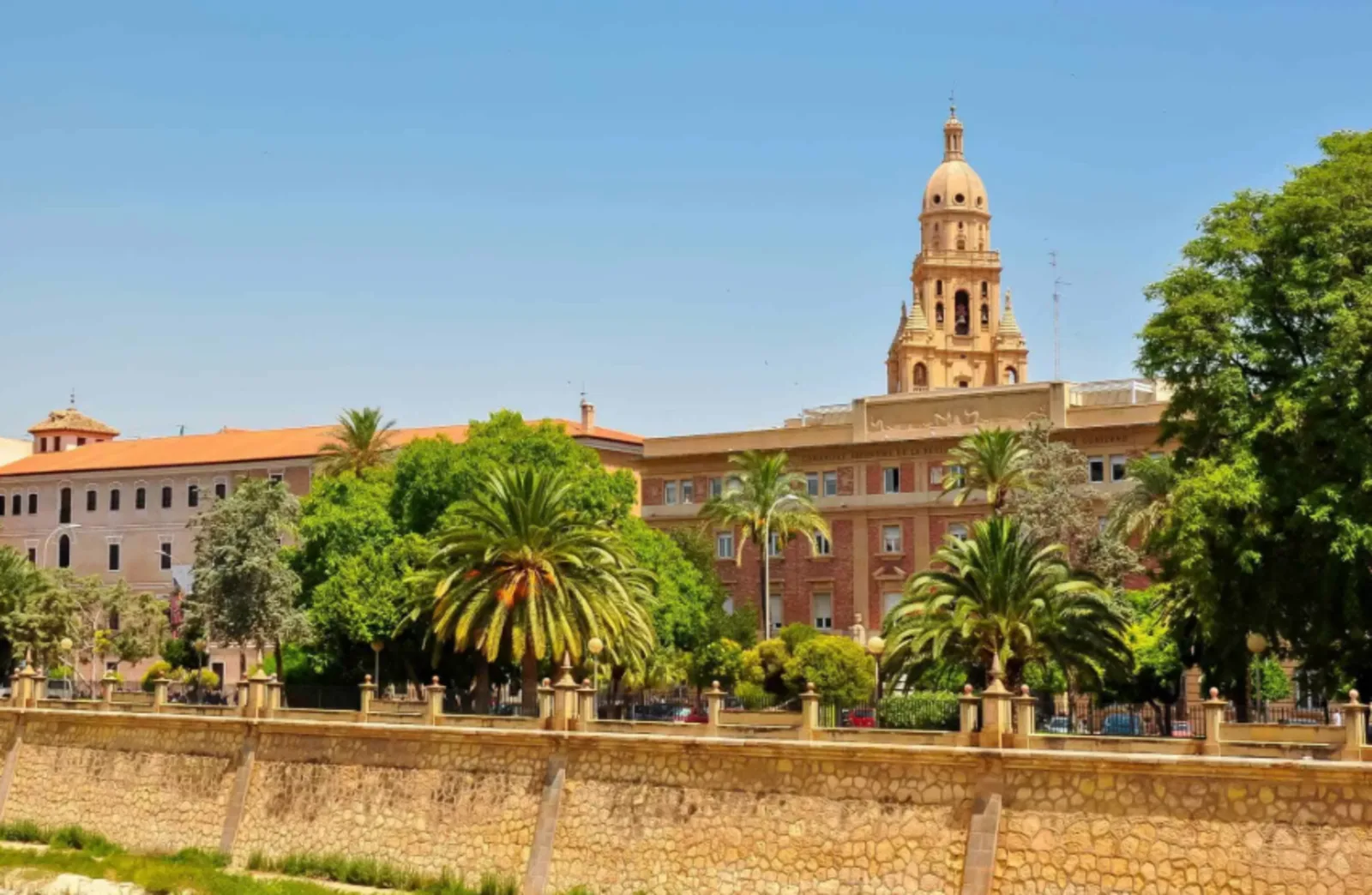 Torre de la Catedral y Palacio Episcopal desde el Malecón, referencia del casco histórico de Murcia donde trabaja Inteclia